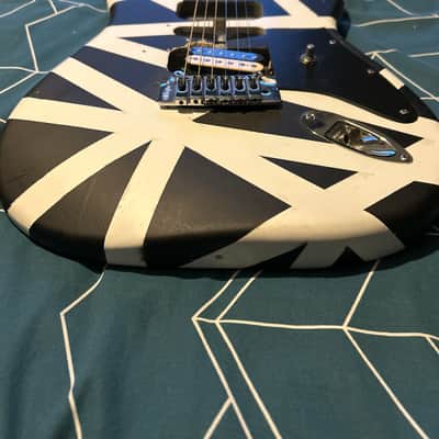 EVH 1978 reverse colour way black and white frankenstrat “Zebra” 1978 - Matte black image 8