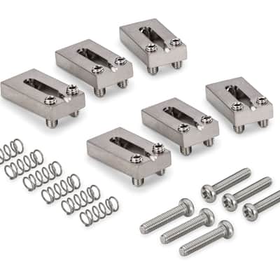 Schaller Germany Set of (6) KTS Block Titanium Bridge Saddles for Vintage Strat image 2