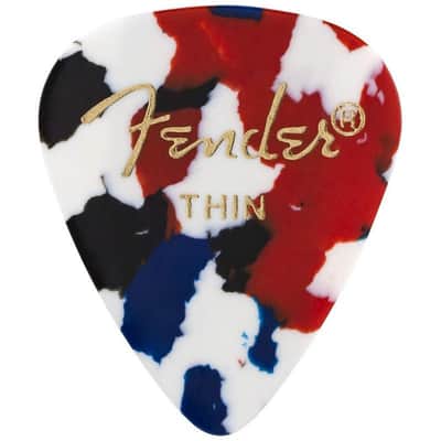 Fender 351 Celluloid Picks - 12-Pack-Black / Medium image 6