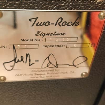 Two Rock  CUSTOM REVERB SIGNATURE V2 + Two Rock Signature 1x12" Cabinet image 22