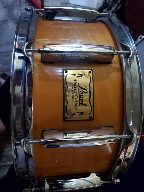 Pearl Masters Custom Maple 6.5x14" One-Piece Solid Maple Snare Drum with Chrome Hardware 1990s image 1