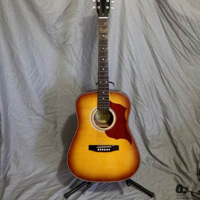 Vintage Global Acoustic Guitar (1970s, Sunburst) image 2