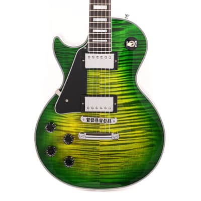 Gibson Custom Shop Les Paul Custom Made 2 Measure Iguana Burst Gloss Left-Handed image 2