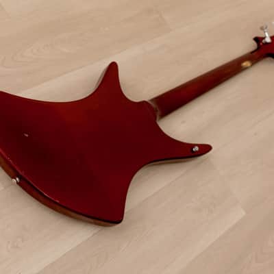 1982 Guild X-702 Vintage Bass Guitar Candy Apple Red w/ Case image 13