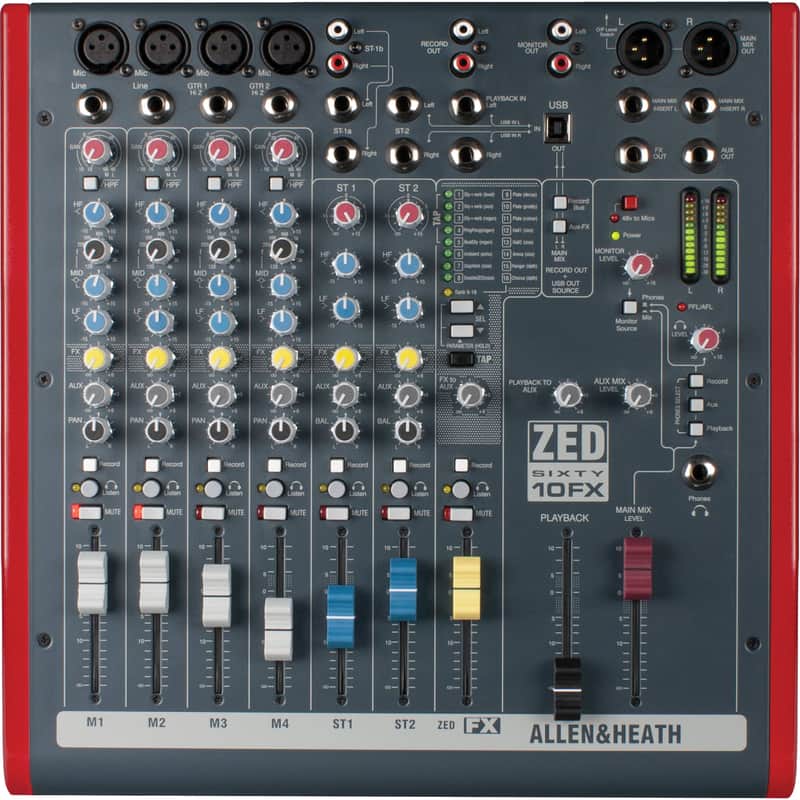 Allen & Heath ZED60-10FX 10-Channel Analog Mixer image 1