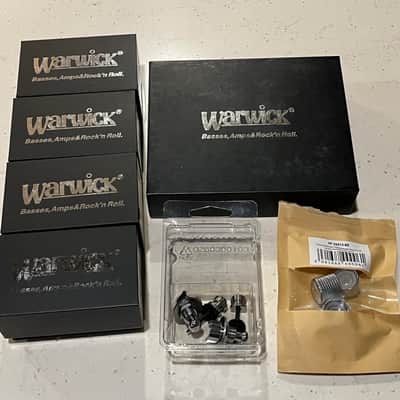 Warwick Hardware Kit 2024 - Silver 5 String Bridge Tailpiece Tuners Strap Locks image 6