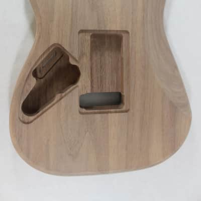 Unfinished Walnut HSS guitar body - fits Fender Strat Stratocaster neck Floyd Rose J1643 image 4