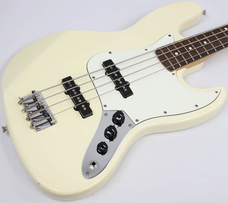 Vintage 1984-1987 Fender Jazz Bass JB-355, Olympic White, Japan