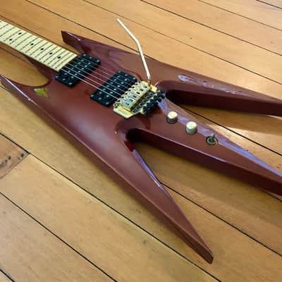 2010 ESP Edwards Izumi Ochiai Aion Flying W Electric Guitar Red Maroon Vermillion Original Case OHSC Extremely Rare image 6