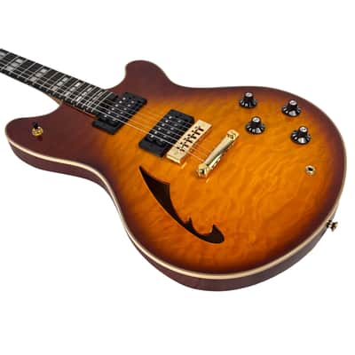 EVH SA-126 Special Electric Semi-Hollow Guitar Quilted Maple Tobacco Sunburst image 5