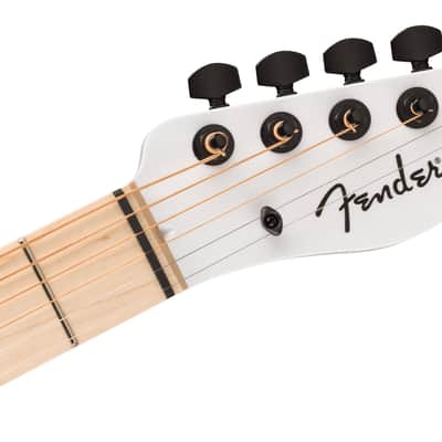 Fender Jack White Triplesonic Acoustasonic Telecaster Satin Arctic White with Black Top image 6