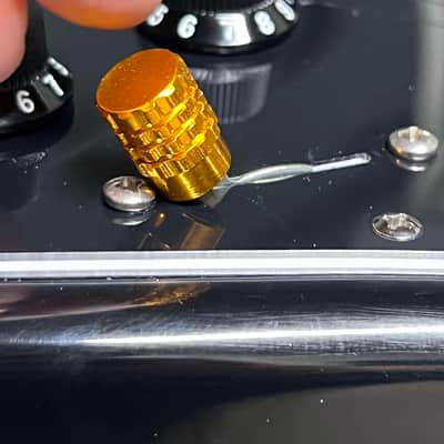 Kinnatone GOLD Bruno Grenade knurled Aluminum 3 or 5 way Blade style Switch Tip. For Strat or Tele image 1