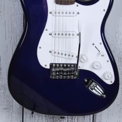 Fender® Squier Affinity SSS Stratocaster Electric Guitar Midnight Blue Strat image 2