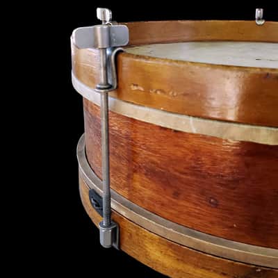Thumb Rod Maple/Mahogany 12" Snare Drum Calf Heads Restored & Working image 9