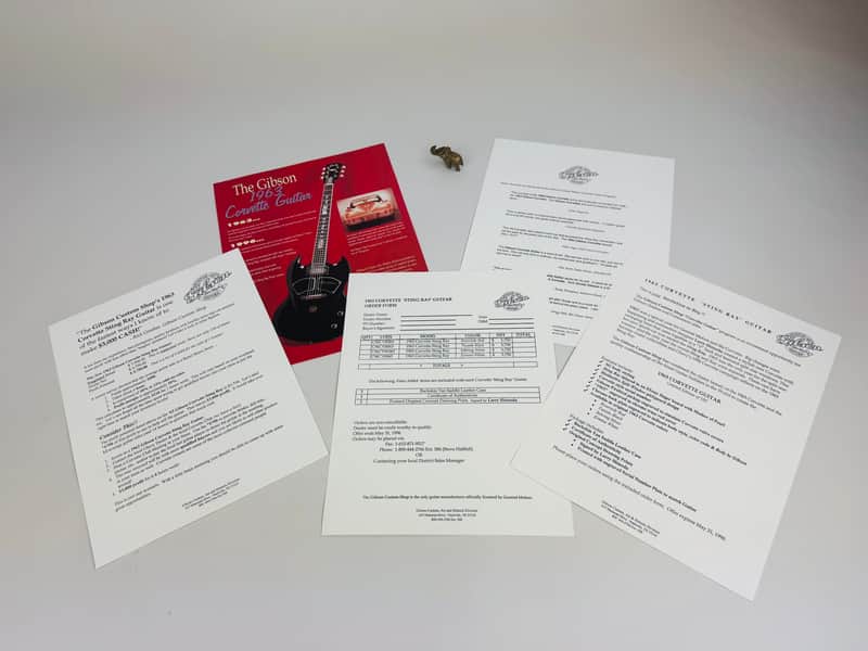 Gibson Custom Shop '63 Corvette Sting Ray SG Dealer Promo Pack 1996 image 1