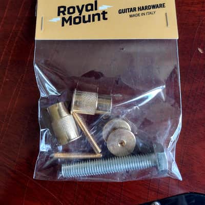 Epiphone soft brass 50 thumbwheels and posts adapters for ABR-1 bridge Les Paul Royal Mount 2026 - Gold image 1
