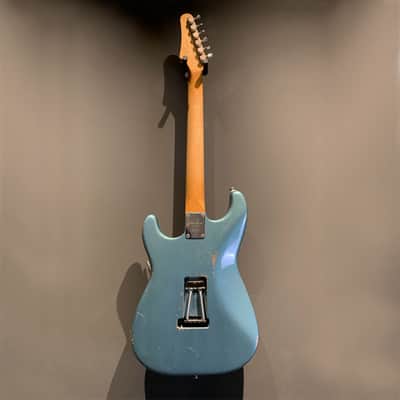 Made to Order - FRANCHIN Mercury guitar Paul Audia Signature - Lake Placid Blue / Sherwood Green / Candy Apple Red - Gold Racing Stripe Relic Aged 100% Nitro Lacquer Stratocaster-Strat-S-Style Made in Italy image 3