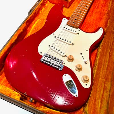 1996 Fender Cunetto Relic Stratocaster — Dakota Red — Norman’s Rare Guitars Special Run — John Cruz Neck image 8