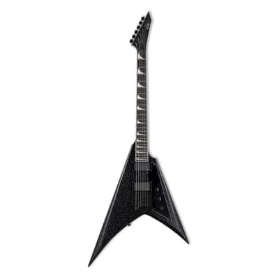ESP KH-V Kirk Hammett Signature Series 6-String Electric Guitar with Macassar Ebony Fingerboard, Includes Deluxe Hardshell Case (Right-Handed, Black Sparkle) image 1