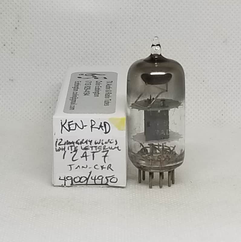 Ken-Rad JAN 12AT7 Gray Plate Almost Perfectly Balanced (1.0%) Single NOS ECC81 image 1