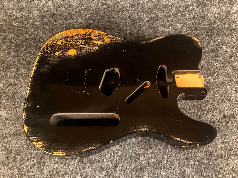 Telecaster Replacement Body Black Nitro-Cellulose finish image 1