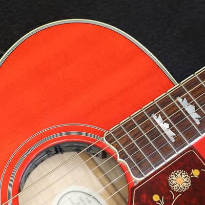 2015 Gibson SJ-200 Acoustic Guitar Trans Cherry Red + OHSC Owned By Lzzy Hale & Joe HottingerHalestorm image 4