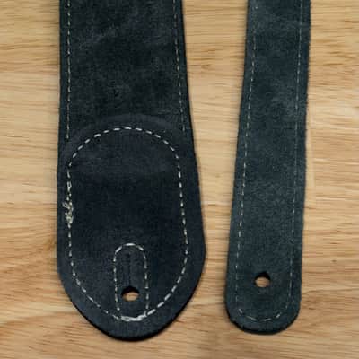 Fender Custom Shop Guitar Bass Strap Black Leather image 3