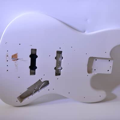 1965-1966 Fender Jazz Bass BODY White Refinish Light 4.7LBS 1960's Vintage Guitar image 2