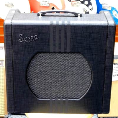 2023 Supro Delta King 12 1822RBB 15 Watt 1x12 Tube Combo Amp w/ Reverb! Black w/ Black Stripes! VERY NICE!!! image 1