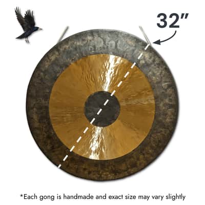 32" (D2-5) Chau Gong by Raven Sounds, Handmade Traditional Bronze Gong, Free Mallet. image 2