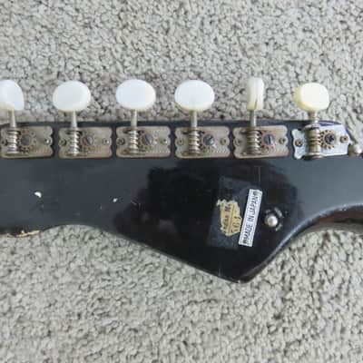 Vintage 1960s Teisco Kent Made in Japan Bizarre Guitar Rare 1 Pick Up Sunburst Model image 9