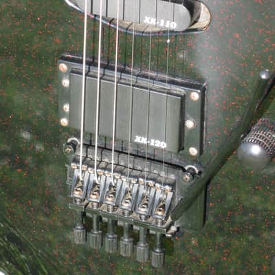 1980's Kaman Applause GTX 23 Black/Red metallic flake electric guitar made in Korea RARE image 6