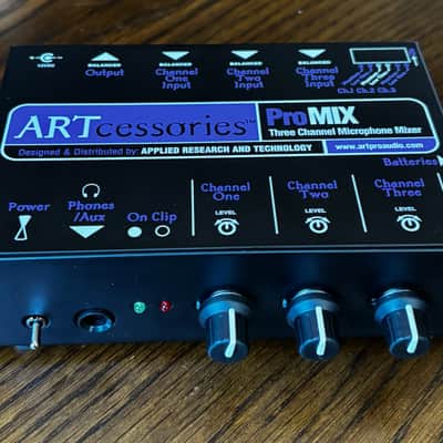 ART ProMix 3-Channel Microphone Mixer 2010 - Present - Black image 3