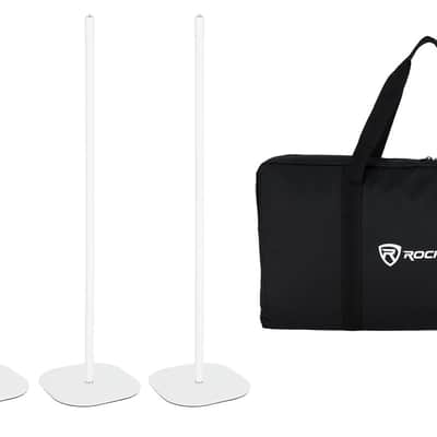 Rockville 4x ROCK SABER White Wireless DMX DJ Battery Tube Lights+Stands+Bag image 12