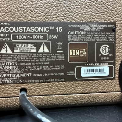 Fender Acoustasonic 15 2-Channel 15-Watt 1x6" Acoustic Guitar Amp 2013 - Present - Brown image 6
