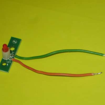 lightly used Boss RED LED on a very small rectangle circuit board + green & orange wires (works fine) for Boss compact size pedals - came off of a lightly used 2005 DD3 pedal (the DD-3B version) (NO pedal included / NO other items included) image 7