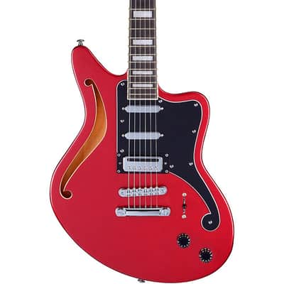 D'Angelico Premier Series Bedford SH Electric Guitar With Offset Stopbar Tailpiece Regular Oxblood image 1