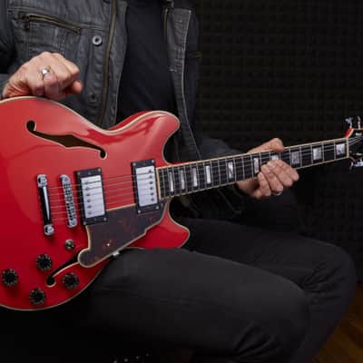 Mint D'Angelico PREMIER MINI DC DAPMINIDCFRCSCB Mini Double Cutaway w/ stop-bar tailpiece, Fiesta Red image 6