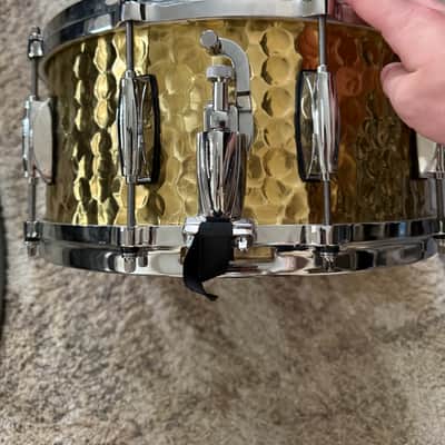 Gretsch S1-6514-BRH Full Range Series Hammered Brass 6.5x14" Snare Drum 2012 - Present - Hammered Brass image 2