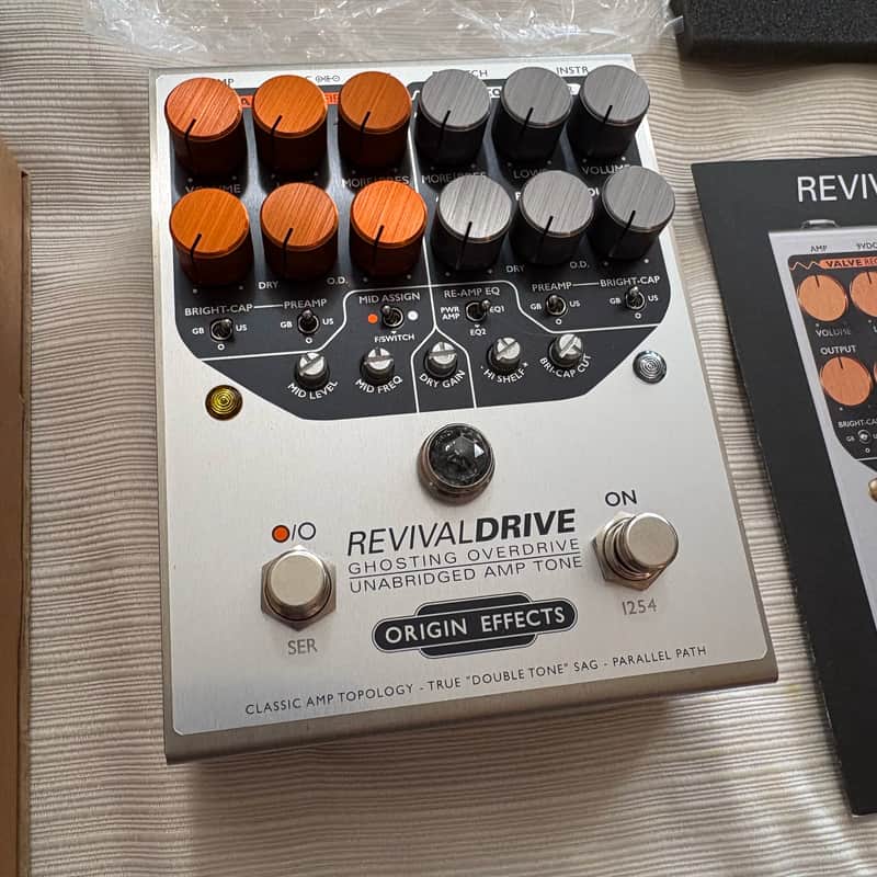 Origin Effects RevivalDRIVE Ghosting Overdrive - Silver/Orange image 1