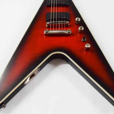 Epiphone Dave Mustaine Prophecy Flying V Figured Electric Guitar - Aged Dark Red Burst image 2