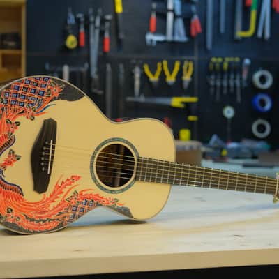 Batiksoul Guitars No.#120 - Parlor Batik Cendrawasih Geni image 12