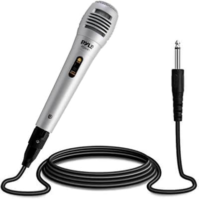 Wired Dynamic Microphone - Professional Moving Coil Unidirectional Handheld Mic with Built-in Acoustic Pop Filter, Rugged Construction, Steel Mesh Grill, 6.5 ft XLR Audio Cable Wire- PDMIK1 image 1