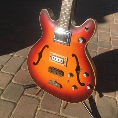 Guild Starfire II Bass 1970-Needs Full Restoration-Bad Headstock Break/Repair-For Parts/Repair image 2