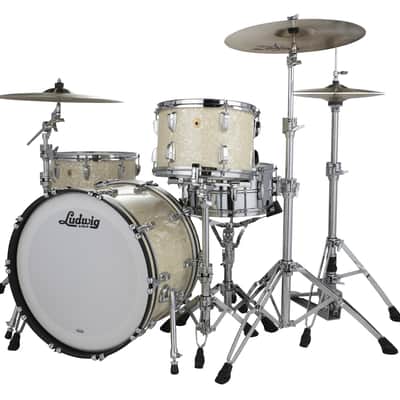 Ludwig *Pre-Order* Legacy Maple Vintage White Marine Fab 14x22_9x13_16x16 Drums Shell Pack | NEW | Made in the USA | Special Order | Authorized Dealer image 2