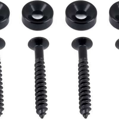 Guitar Neck Joint Bushings and Bolts Mounting Ferrules Metal with Mounting Screws for Electric Guitar or Bass Guitar Black 4Pcs. image 9