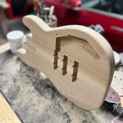 Madlad Instruments Ash "Dirnty Dan" Precision Bass PBass Style Body (custom made with pride in north Texas) - Unfinished image 4