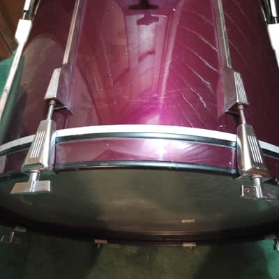 Tama Rockstar Made in Japan 22"(diameter)x16"(depth) Bass Drum 1980's - Plumb/Purple image 7