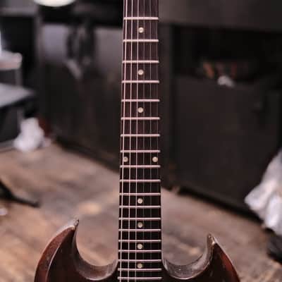 1971–1972 Gibson SG-200 Walnut Vintage Electric Guitar USA image 8