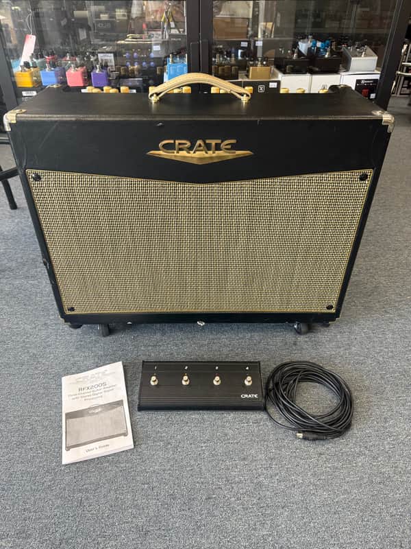 Crate RFX200S Stereo 3-Channel 2x100-Watt 2x12" Guitar Combo Amplifier w/ DSP Effects 2000s +ft sw + manual image 1